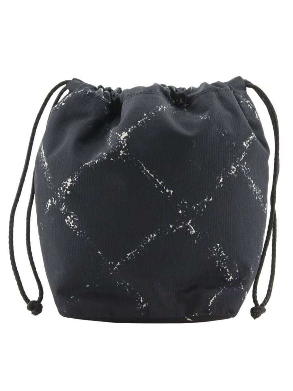 Chanel Travel Line Drawstring Nylon Black Pouch